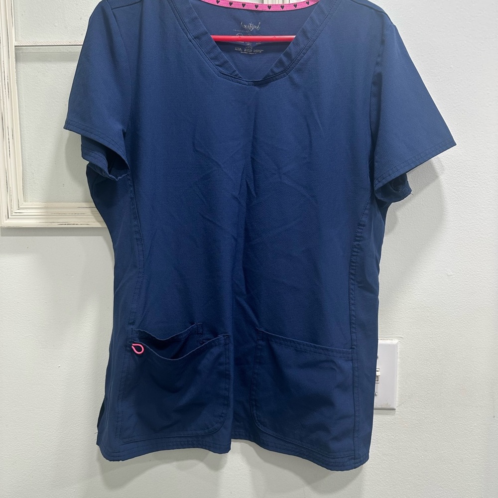 Navy Blue Women's heartsoul scrub top